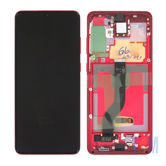 Touch+Display+Frame Samsung Galaxy S20 Plus 4g/5g/G985/G986 No Camera Service Pack Vermelho